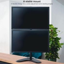 Soporte de Sobremesa para 2 Monitores TooQ DB1703TNV-B/ Giratorio/ Inclinable/ hasta 9kg Soporte de Sobremesa para 2 Monitores TooQ DB1703TNV-B/ Giratorio/ Inclinable/ hasta 9kg
