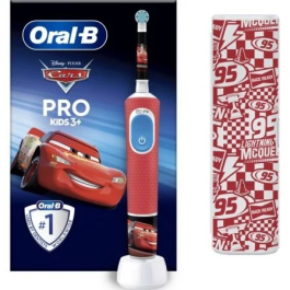 Oral-B Pro Kids Cars Cepillo Eléctrico Dental Infantil con 1 Recambio y App Disney Magic Timer para Niños a partir de 3 Años