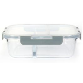 Cook Concept Hermético con 2 Compartimentos de Vidrio Borosilicado y Tapa de Plástico y Silicona 21x16 cm