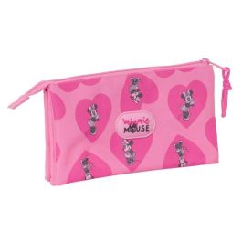 Portatodo Doble Minnie Mouse Loving Rosa 22 x 12 x 3 cm Portatodo Doble Minnie Mouse Loving Rosa 22 x 12 x 3 cm