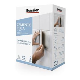 Beissier Cemento cola extra mortero cola porcelánico blanco para azulejos paredes y suelos 2 kg Precio: 4.49999968. SKU: S7904050