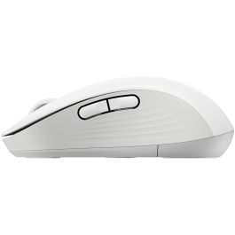 Logitech Signature M650 Large Ratón Óptico Inalámbrico Bluetooth, 4000 DPI, Clic Silencioso, Ergonómico para Diestros, Blanco