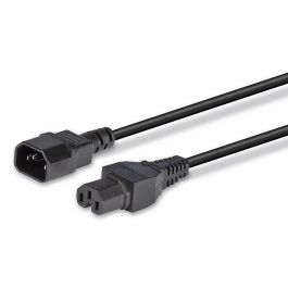 Lindy Cable de Alimentación IEC C14 a IEC C15 2m, H05-VVF 3G 1.00mm², Negro, Alta Temperatura, 10 Años
