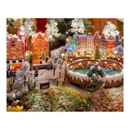 Lumineo Farolas de Navidad LED, Set 4 uds, Ø2.5 x 12 cm, 4 luces LED Cálidas, IP20, Decoración Interior