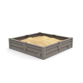 Smoby SMO850208 Bac Square Garden 2 en 1 Huerto y Arenero para Niños 76x76cm con Lona
