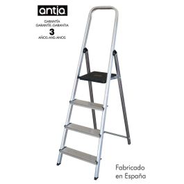 Escalera plegable de 4 peldaños Antia Aluminio 152 x 42,5 x 12 cm