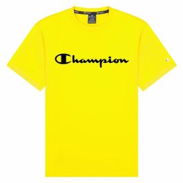 Camiseta Deportiva de Manga Corta Champion Crewneck M Amarillo