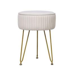 Reposapies Moderno DKD Home Decor Blanco 34.5 x 48 x 34.5 cm