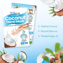 7Th Heaven Mascarilla de Manos COCONUT - Hidratación Intensa y Protección con Manteca de Karité y Aceite de Argán - Vegano