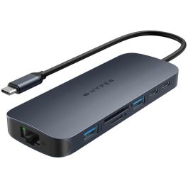 HYPER HD4006GL Hub USB-C 10Gbps con HDMI 4K 60Hz, Gigabit Ethernet, Lector SD/MicroSD, USB-A, Jack 3.5mm Azul/Gris Precio: 138.69000035. SKU: B18DZS87A9