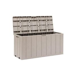 Toomax TOO8009371018814 Baúl de jardín BRAVO de Resina, Color Topo, Capacidad 270L, Medidas 117.5x45x56 cm Toomax TOO8009371018814 Baúl de jardín BRAVO de Resina, Color Topo, Capacidad 270L, Medidas 117.5x45x56 cm