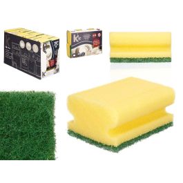 Set 4 Estropajos Salvauñas Arte Regal 18x13x4.5 cm, Espuma y Fibra, Amarillo/Verde (11 Unidades) Precio: 10.50000006. SKU: B1A2E536SE