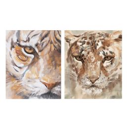 DKD Home Decor Cuadro Colonial Multicolor Lienzo y Pino 80 x 3.7 x 100 cm (2 Unidades) Precio: 101.50000058. SKU: B19PEADWBY