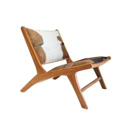 DKD Home Decor Butaca Colonial Marron Blanco Teca Piel 78 x 68 x 65 cm Precio: 226.89000037. SKU: B1K29T6BNP