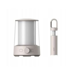 Xiaomi BHR7349GL Linterna de Camping a Pilas, LED, 230 lm, IP54, Batería Ión de Litio, Carga USB, Color Crema/Blanco