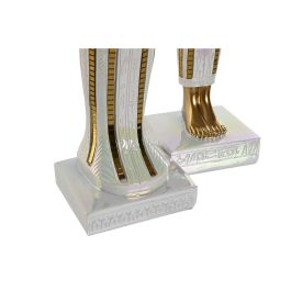 Figura Oriental DKD Home Decor Blanco Dorado 9 x 52 x 10 cm (2 Unidades)