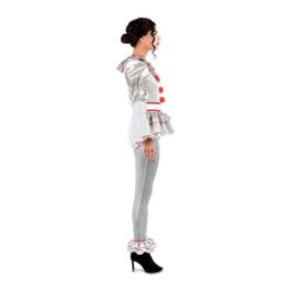 Disfraz payasa siniestra body, medias y tobilleras con volante talla s Disfraz payasa siniestra body, medias y tobilleras con volante talla s