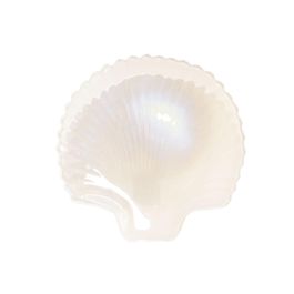 DKD Home Decor Hangzhou design 26a Bandeja Vaciabolsillos Mediterraneo Cristal Blanco 17 x 17 x 2.3 cm (6 Unidades)