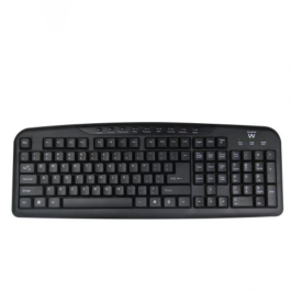 Ewent EW3195 Teclado Alámbrico USB QWERTZ Portugués Completo con Teclado Numérico, Teclas Multimedia y Altura Ajustable Negro Precio: 11.49999972. SKU: B18FL2YLHS