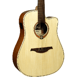 LAG Guitarra Acústica Dreadnought Cutaway Tramoantane 70 A/E Folk Eletroacsutica Natural Satinado Tapa Abeto Engelmann Macizo Precio: 408.720576. SKU: B1ERDQPMX5