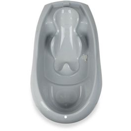 Thermobaby TUB LAGOON Bañera Evolutiva Bebé con Asiento Integrado 0-12 Meses para Recién Nacido y Niño Pequeño Gris