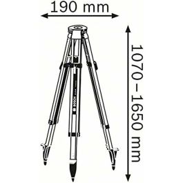 Bosch Professional BT 170 HD Trípode para Nivelación, Robusto, Quick Clamp, Rosca 5/8", Ideal para Terrenos Difíciles y Clima Extremo