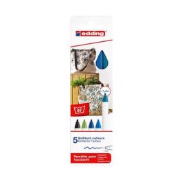 Marcador Textil Edding 4600 (Fino) Caja De 5 (Col. Basicos) Precio: 6.69000046. SKU: B1AQGQWV66