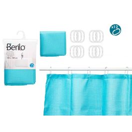 Berilo Cortina Baño Poliester Azul Puntos 180 x 180 cm (Set de 12) Precio: 62.68999957. SKU: B14VG8E633