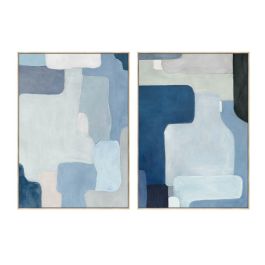 Cuadro Home ESPRIT Azul Abstracto Urbano 100 x 4 x 140 cm (2 Unidades) Precio: 216.59. SKU: B16ZBKYLM5
