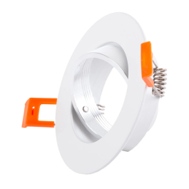 BX3 Light Aro Basculante para Foco Downlight Empotrable, 93 mm, Aluminio, Blanco, BX3-ARO-1004