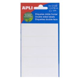Apli Etiquetas Adhesivas Doble Frontal Blanco 20x75 mm, 5 Hojas con 50 Etiquetas, Escritura Manual Precio: 0.69000008. SKU: B17RSBHBE7