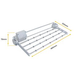 Emuca Pantalonero lateral extraíble Self, Acero y Plástico, Pintado aluminio