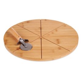 Plato Pizza Bambú 35 cm con Cortador - Kinvara (6 Unidades) Plato Pizza Bambú 35 cm con Cortador - Kinvara (6 Unidades)