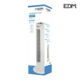 Ventilador de torre. potencia: 45w color blanco 21x78cm edm