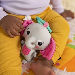 Bright Starts BRI17442 Alfombra de Actividades Plegable para Bebé, Rosa Jungla, con Arco, Juguetes Sensoriales y Musicales, Espejo