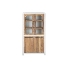 DKD Home Decor Vitrina de Madera Reciclada Blanca 43 x 170 x 90 cm Formentera meub