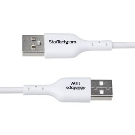 Cable USB Startech USB2AC1MNCWHE Blanco 1 m Cable USB Startech USB2AC1MNCWHE Blanco 1 m