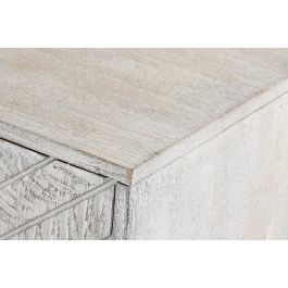 DKD Home Decor Mueble de TV con 4 Puertas y 1 Estantería, Madera de Mango y Metal, 180x40x60 cm, Blanco y Negro