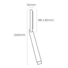 Edm Mango de Ducha Anticalcáreo 1 Función Cromo 8,1x1,4x24,5cm