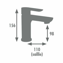 Edouard Rousseau AAAQX09941 Mezclador de Lavabo MILK Grafito Mate