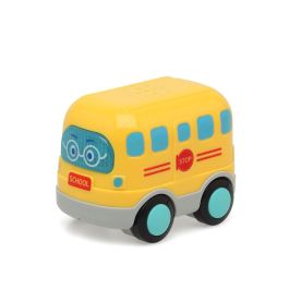 KioKids Bus Escolar de Juguete con Luz y Sonido para Bebés +12 Meses, 23 Melodías y Sonidos, Plástico Amarillo