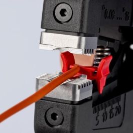 Knipex Alicate Abrazadera PreciStrip16 Automático para Cables AWG 6, Pelacables Negro/Rojo 190mm