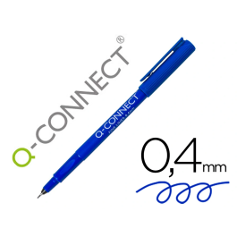 Q-connect Rotulador de Fibra Punta Fina Fine Liner Azul 0,4 mm Trazo Escritura Nítida Precisa 1300m Cuerpo y Capuchón Color Tinta Ideal Escritura Precio: 4.88999962. SKU: B164TKM7AP