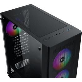 Xigmatek XIG4711409541655 Caja PC Hero II Air 3F, Media Torre ATX/Micro ATX, 3 ventiladores FRGB, Malla, USB 3.0/2.0
