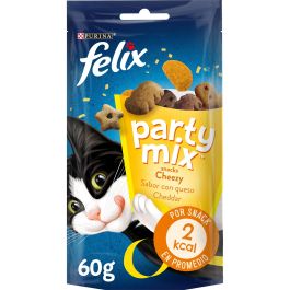 Purina Felix Party Mix Cheezy con Queso para Gatos, 8x60gr Precio: 21.2839. SKU: B1FWFND8N4