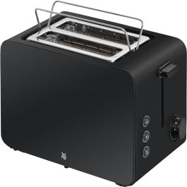 WMF 0414210071 Tostadora Stelio de Acero Inoxidable, 2 Rebanadas, 1050W, con Función Descongelar y Recalentar