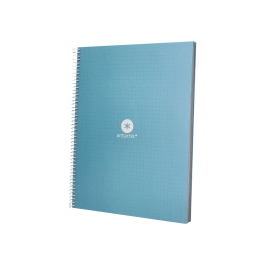 Antartik Cuaderno espiral A4 micro dots tapa forrada 80 hojas 90 gr rayado puntos celeste