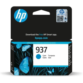 HP Tinta Cian Officejet Pro 9110B, 9120 Aio, 9120B Aio, 9130 All-In-One, 9130B Aio, 9110B, 9700, 9720,9730E,9700E Series - Nº 937