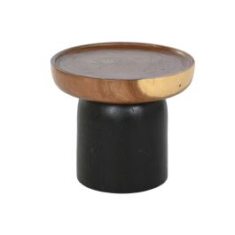 Mesa auxiliar Home ESPRIT Marrón Negro 39 x 39 x 35 cm