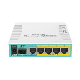 MikroTik hEX PoE Router 800 MHz, 128 MB RAM, 5 Puertos Gigabit Ethernet PoE Pasivo, 1x SFP, 1x USB, 12-57 V